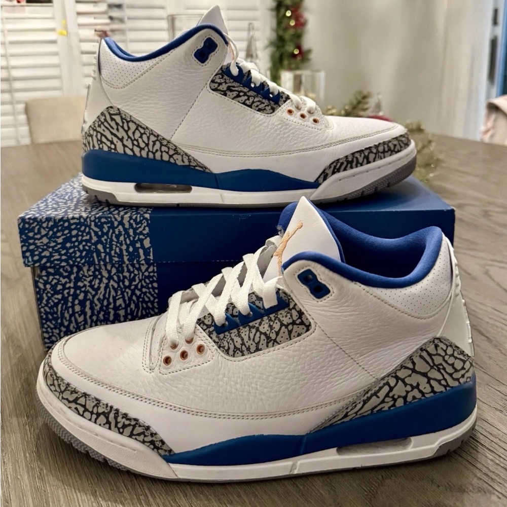 Authentic Air Jordan 3 Retro – White/Blue/Copper